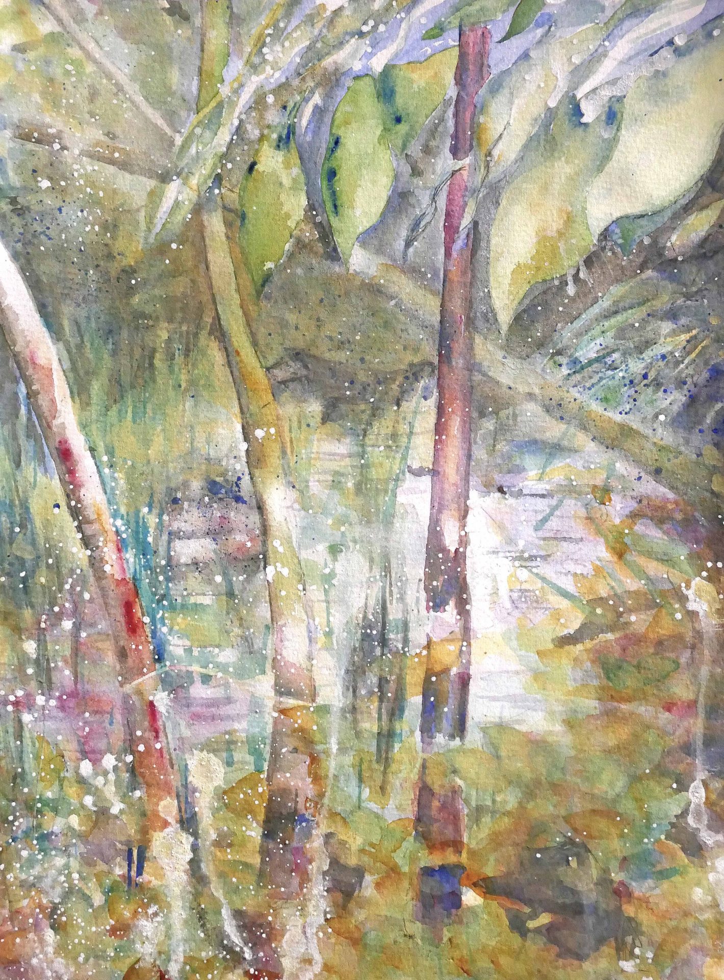 Leaver Maggie Secret Water Fragile World. watercolour red qual under 2m