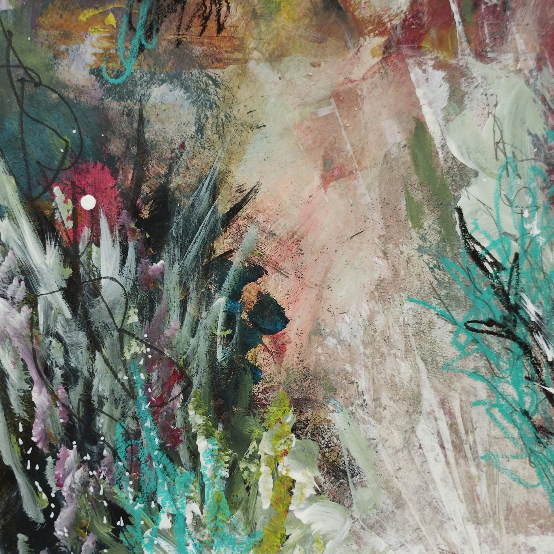 Hannah Smith Studioworks Acrylic on 200gsm 160x160mm Summer Burst 2023 1