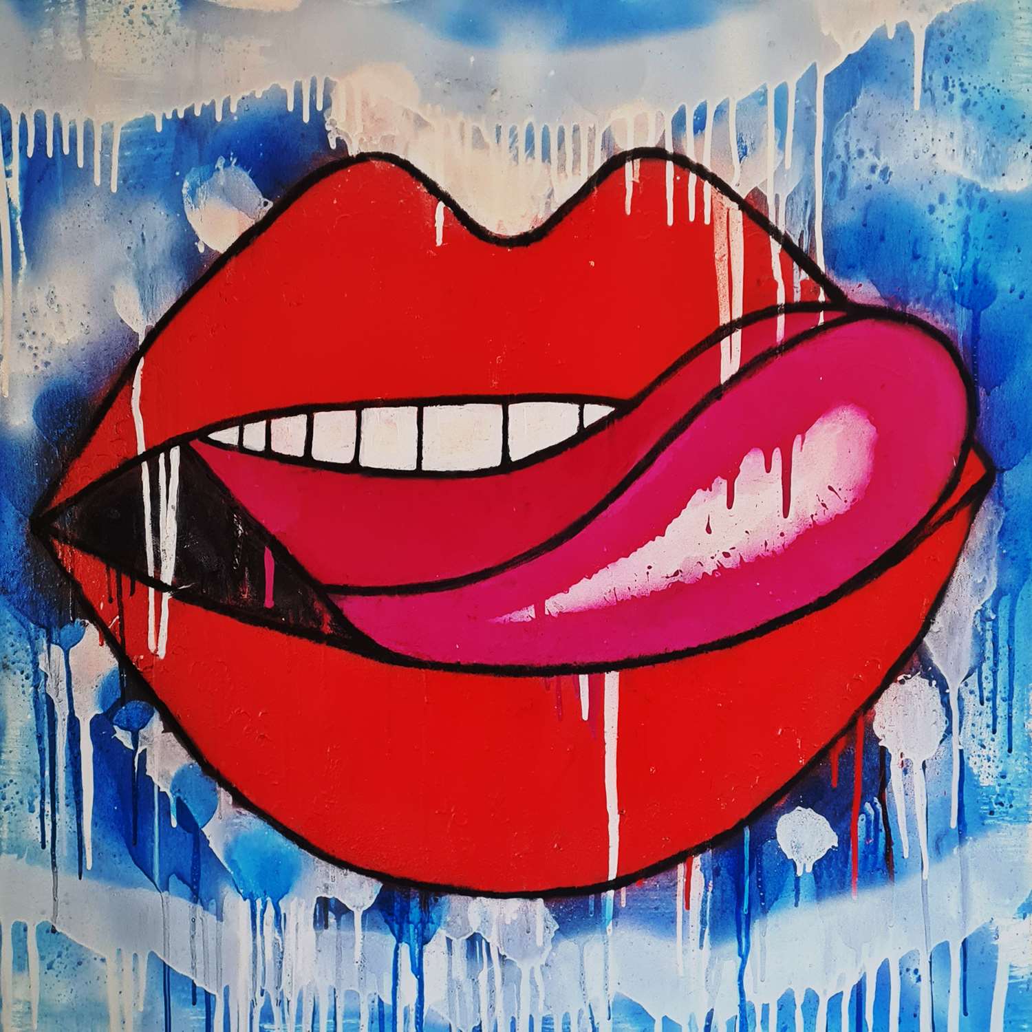 Cheeky Mixed Media on Canvas 75cmx75cm