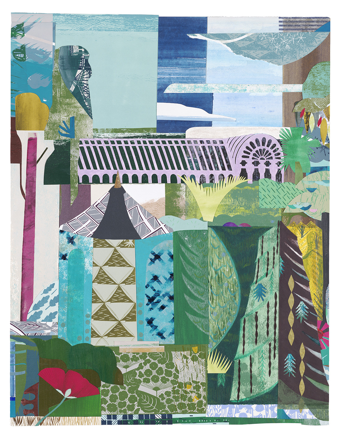 The Glasshouse E Hardicker paintedprintedpapercollage
