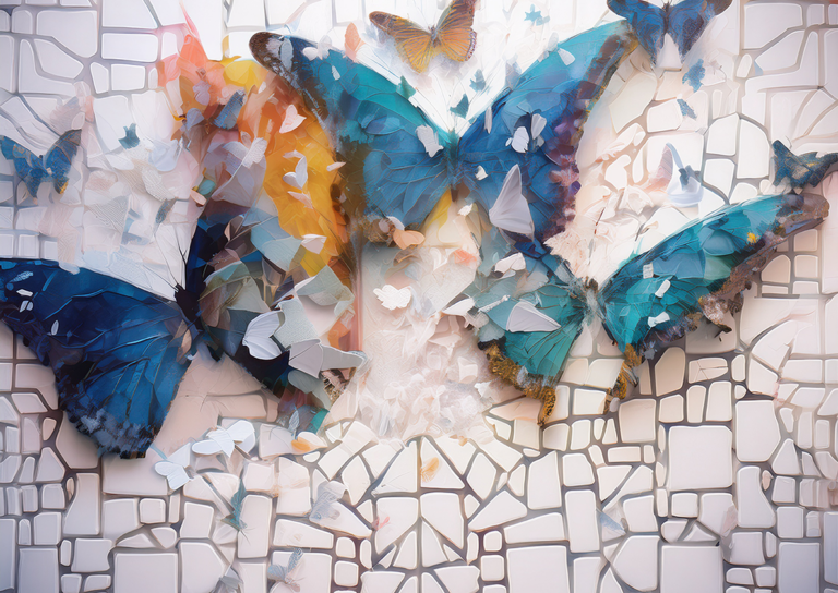 23rd May butterflies and white mosaic 1 copy 2 72 res 768x544