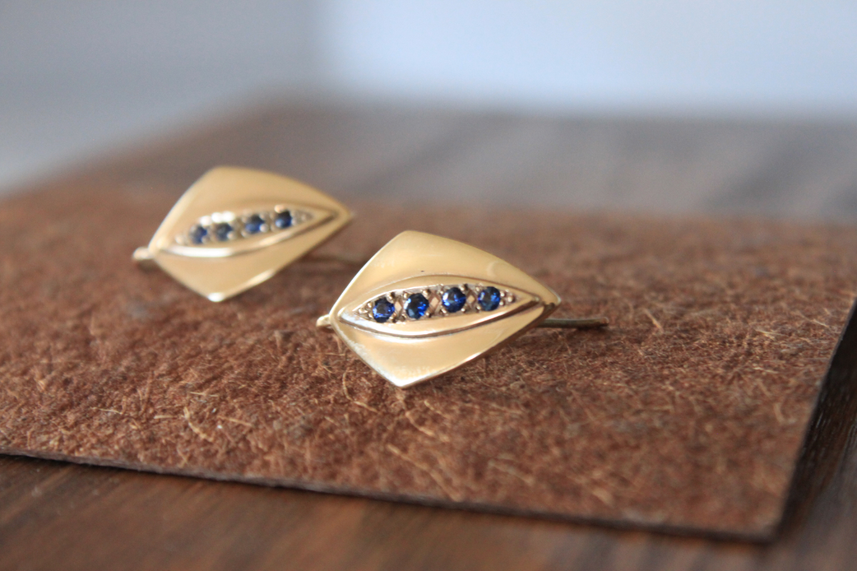 Gold Sapphire earrings web